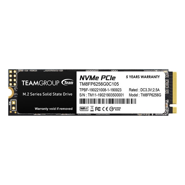 Ssd Interno Teamgroup Mp33 256Gb M.2 2280 Pcie 3.0 X4 Nvme 1.3 3D Nand Tm8Fp6256G0C101