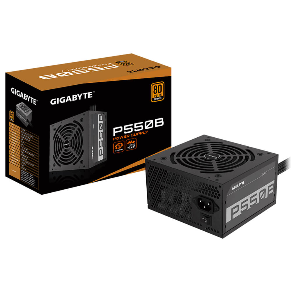Fuente De Poder Gigabyte 550W Ventilador Silencioso 100 240V 60 50Hz 80 Plus Bronze Gp P550B