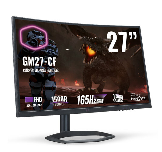 Monitor Cooler Master Curvo 27P Fhd 1920X1080 16.9 165Hz 3Ms Gtg Cmi Gm27 Cf Us