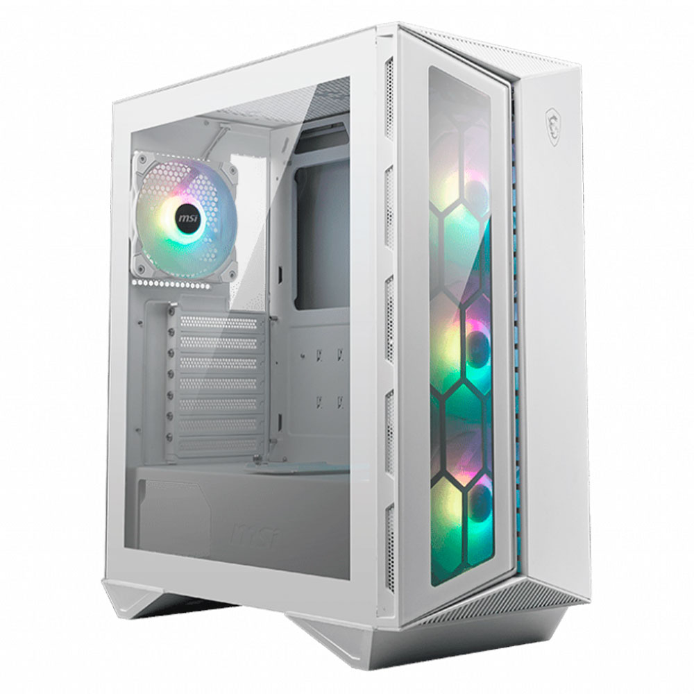 Gab Msi Gungnir 110R Blanco Media Torre Cristal Templado 4Fans Argb Mpg Gungnir 110R White