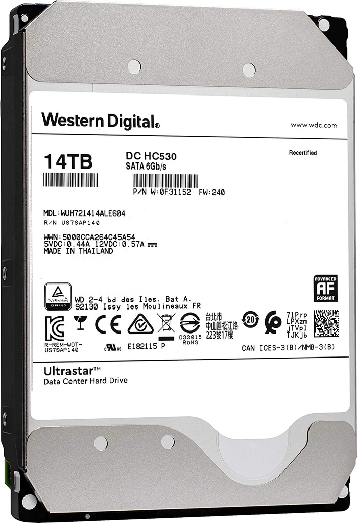 Disco Duro Wd Hgst Ultrastar 14Tb 3.5" Sata Iii Nuevo