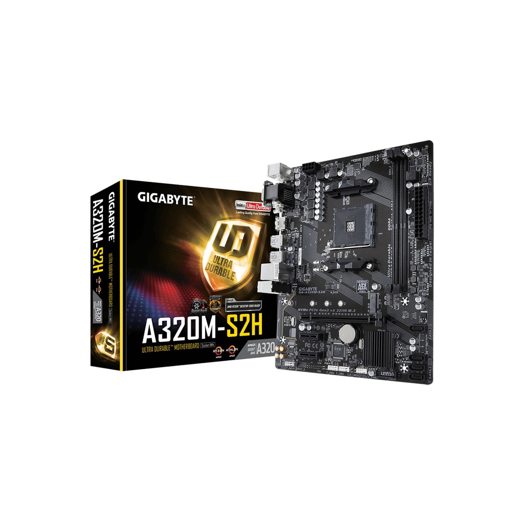 Tarjeta Madre Gigabyte Ga-A320M-S2H Socket Am3200 Dvi-D D-Sub M.2 Micro Atx