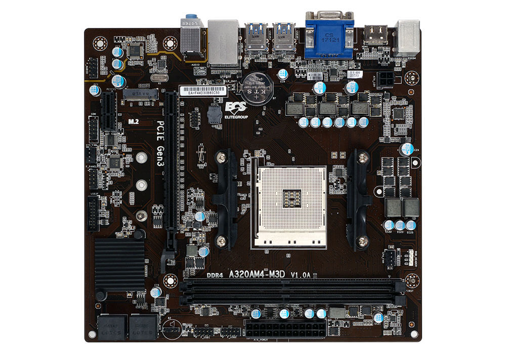 Tarjeta Madre Ecs Elitegroup A320Am4-M3D V1.0A Socket Am4, , 1 M.2