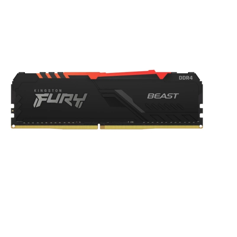 Ram Dimm Kingston Fury Beast 16Gb Ddr4 2666Mhz Cl16 Negro Rgb Kf426C16Bb1A 16