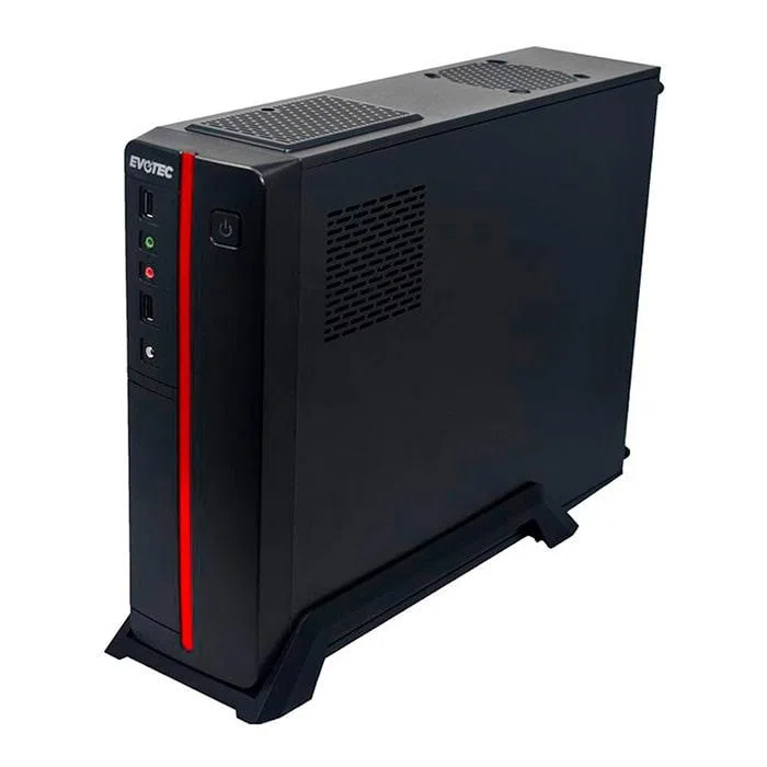 Gabinete Evotec Slim Viena Rojo M Atx Con Fuente 600W Ev 1011