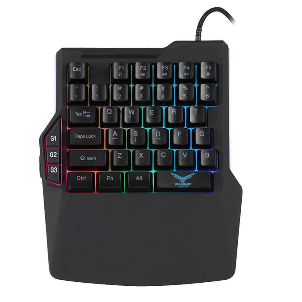 Teclado Naceb Atheris One Hand Rgb Na 0938