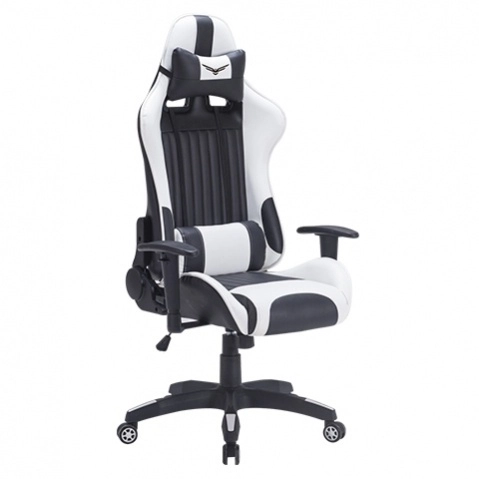 Silla Gaming Naceb Marine 130Grds Soporte Lumbar Cervical Negro Blanco Na 0901