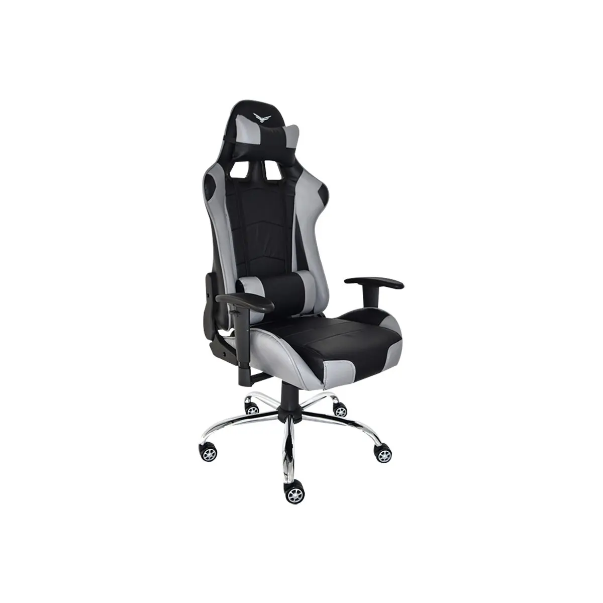 Silla Gaming Naceb Soldier 130Grds Soporte Lumbar Cervical Gris Na 0902