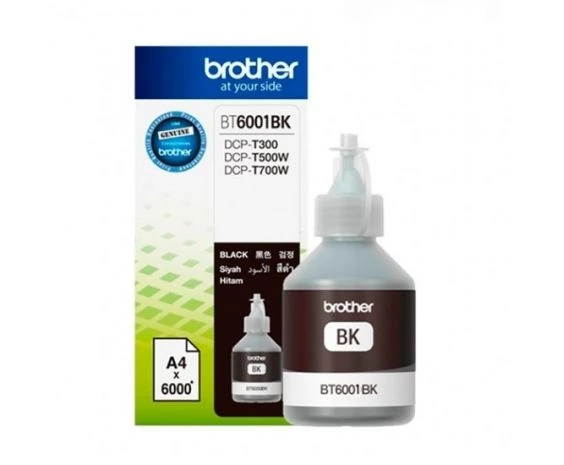 Tinta Brother Negra De Alto Rendimiento De Hasta 6000 Paginas Compatible Bt6001Bk