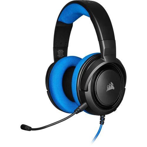 Diadema Corsair Alambrico Hs35 3.5Mm Analog 20Hz Micro Extraible Azul Ca 9011196 Eu