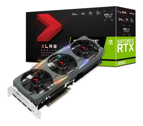 Pny Xlr8 Uprising Nvidia Geforce Rtx 3090 Rgb 24Gb 384Bit Gddr6X 1395Mhz 13Dp Pcie 4.0 16X
