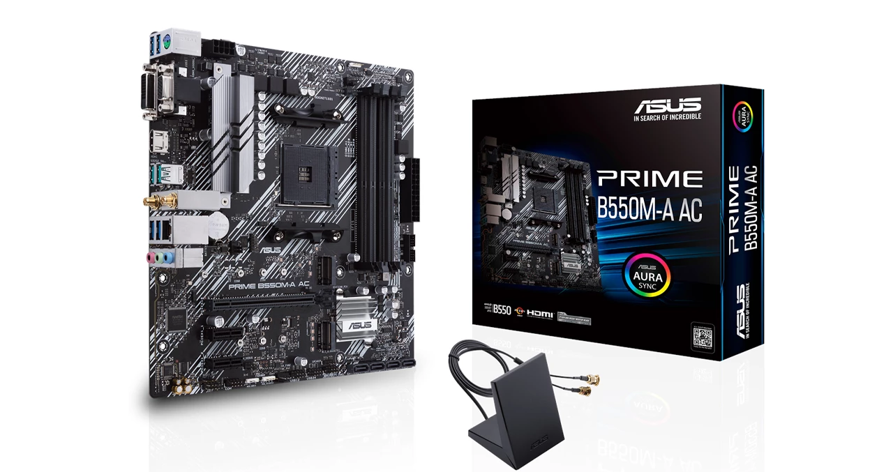 Mb Asus Prime B550 Ac Atx Am128Gb 4800 Mhz Dsub Dvi Pcie4.0 Dual M.2 Usb3.2Gen2 4Sata6Gb Aur