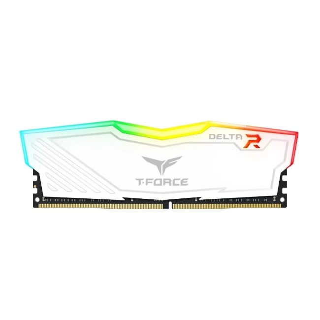 Ram Teamgroup T Force Delta Rgb 16Gb Ddr4 3200 Mhz Pc4 25600 1.35 V Dimm Blanco Tf4D416G3200