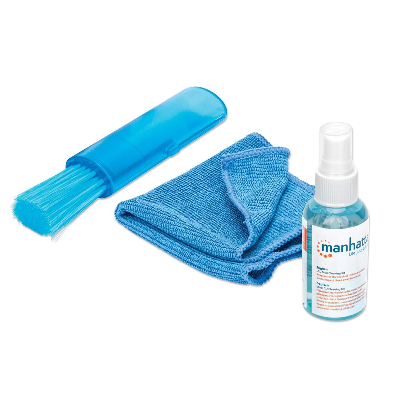 Kit De Limpieza Manhattan Para Lcd De 60Ml Con Microfibra Y Brocha Retractil 421010