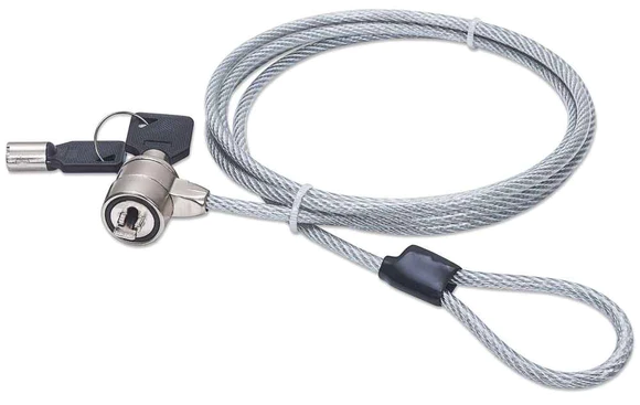 Candado Seguridad Para Laptop Manhattan Con Llave 1.4M Gris 440271