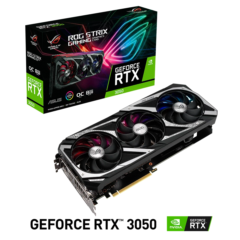 Asus Rog Strix Pci 14Gbps 128Bit Maximo De Pantalla 4 Rog Strix Rtx3050 O8G Gaming
