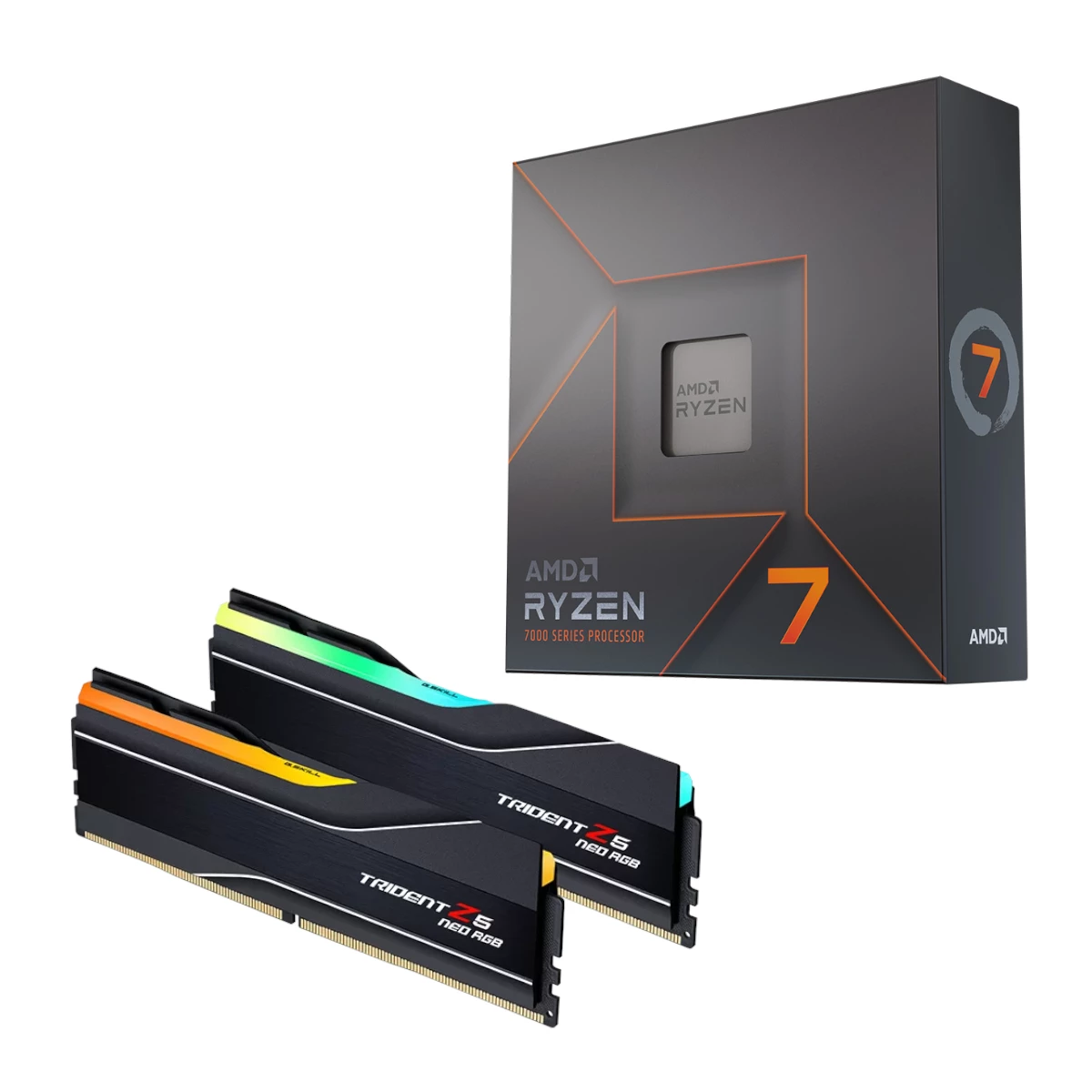 Bundle Cpu Amd Ryzen 7 7700X + Gskill Trident Z5 Neo Ddr5 2X16Gb 6000Mhz Rgb