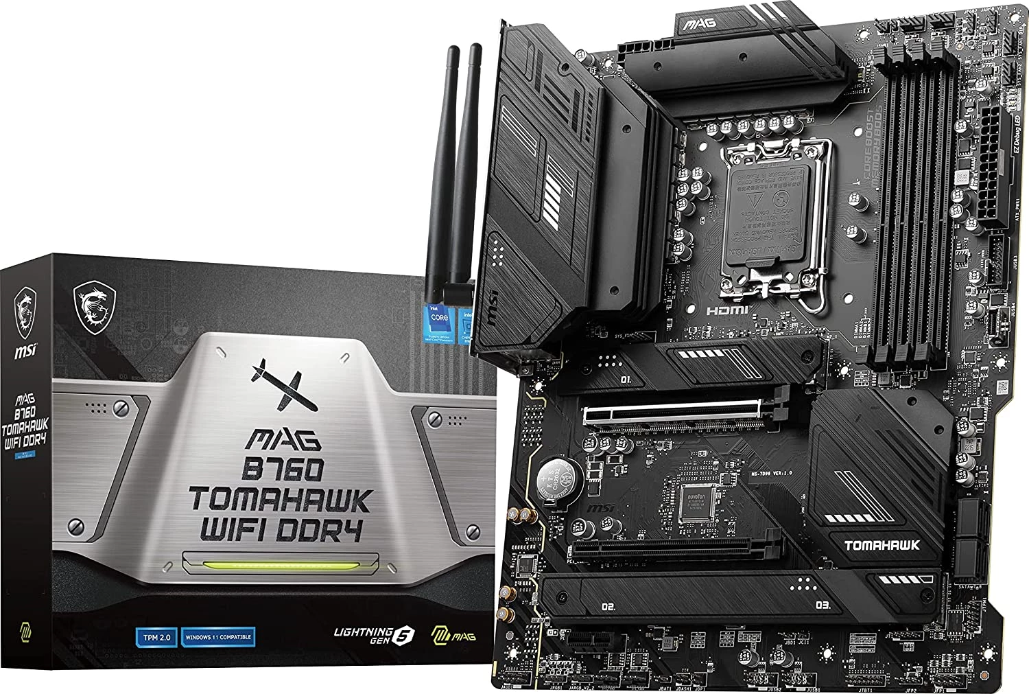 Mb Msi Mag B760 Tomahawk Wifi Ddr4 1700 12Th 13Th Gen Atx