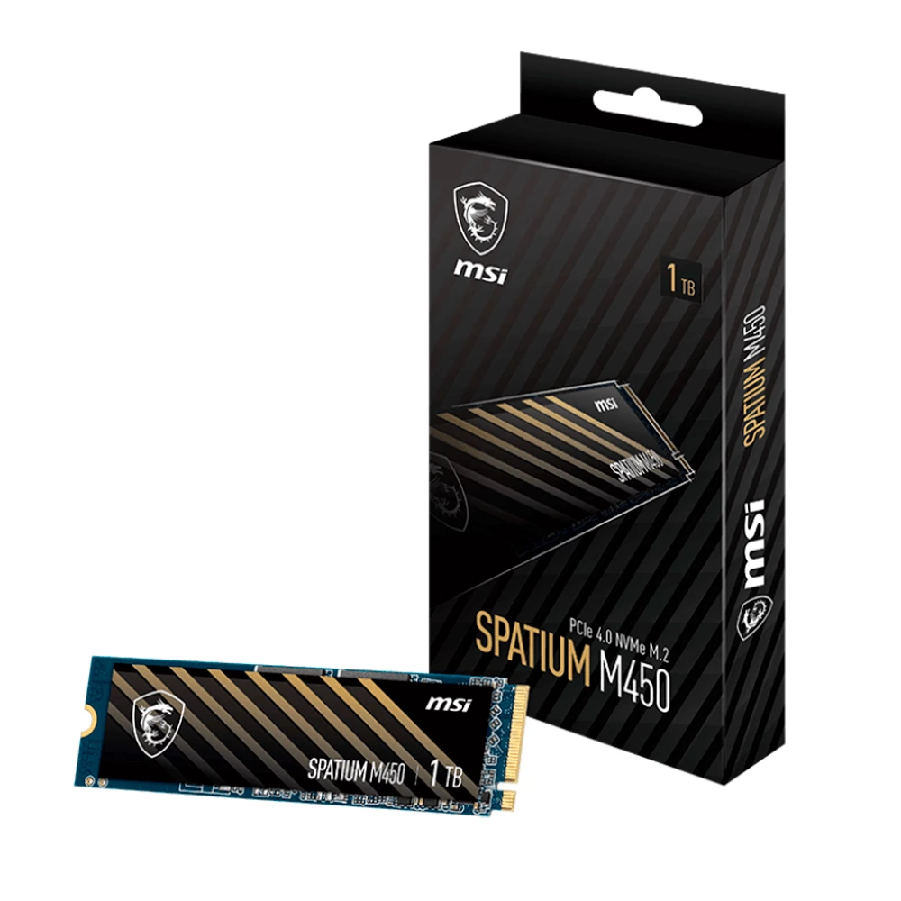 Ssd Msi Spatium M450 1Tb Pcie 4.0 Nvme M.2 2280