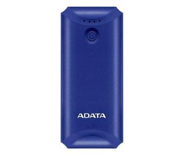 Power Bank Portatil Adata 5000Mah Con Cabe Micro Usb Luz Led Color Azul Rey Ap5000 Usba Cdb