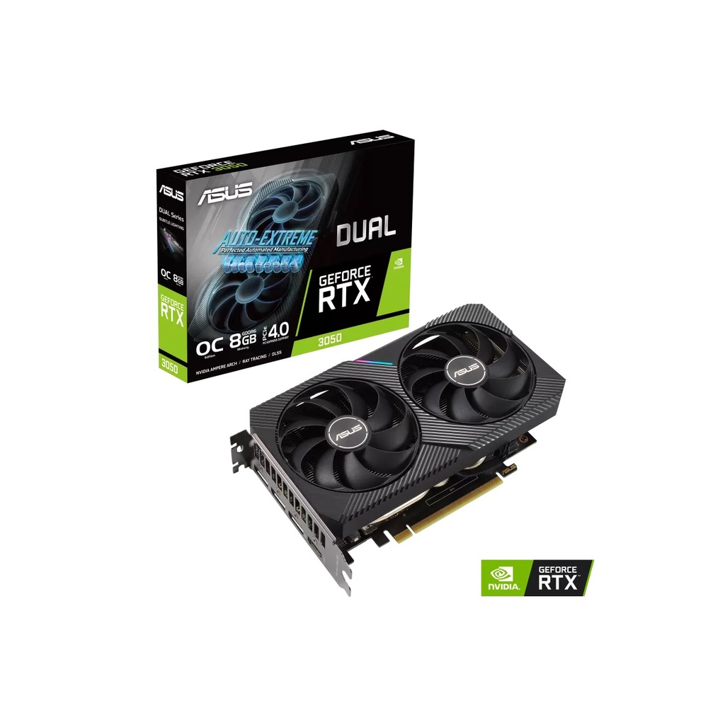 Tarjeta De Video Asus Dual-Rtx3050-O8G Gddr6 128Bit Pci-E 4.0 3*Dp 8K Dual Fan 8K