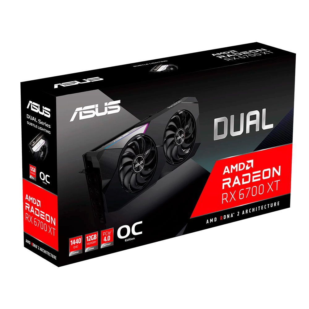 Tarjeta De Video Asus Dual-Rx6700Xt-O12G192-Bit Pci-E 4.0 2.1 3*Dp1.4A Dual Fan