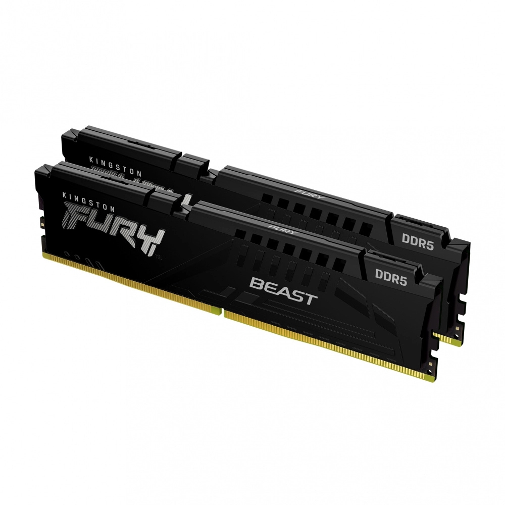 Ram Dimm Kingston Fury Beast 32Gb Ddr5 4800Mhz Cl38 Kit 2X16Gb Negro Kf548C38Bbk2 32