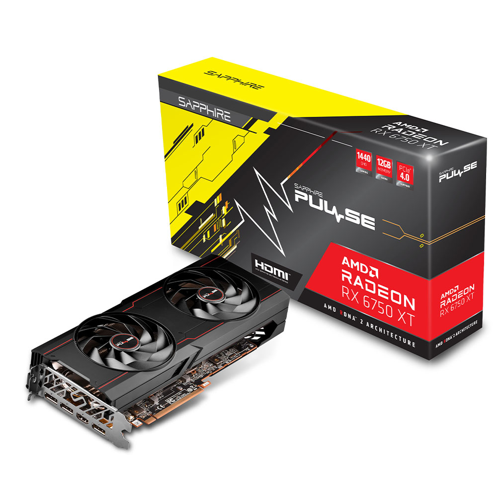 Sapphire Pulse Amd Radeon Rx 6750 Xt Gaming 12Gb Gddr6 Amd Rdna 2 1 3Dp 11318 03 20G