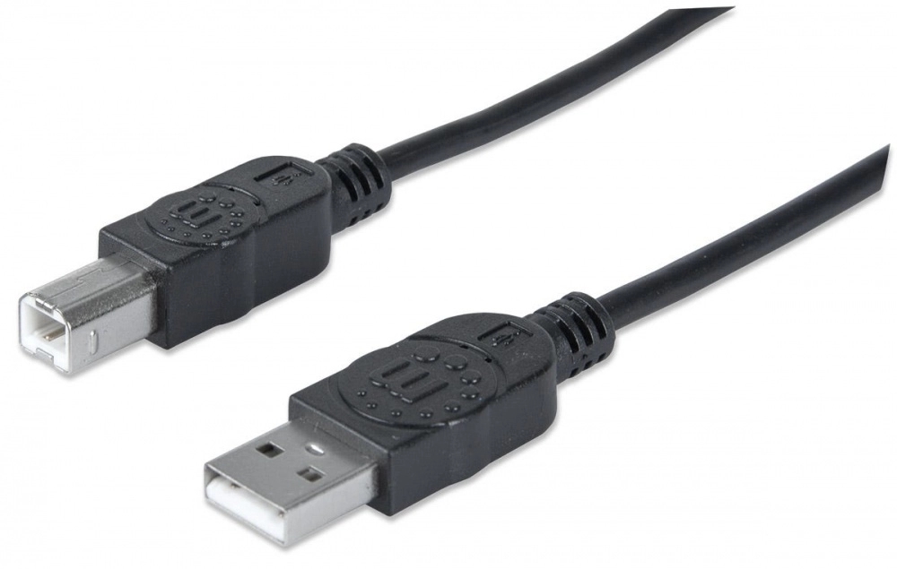 Cable De Impresora Manhattan Usb A B 1.8M Velocidad 2.0 Negro 333368