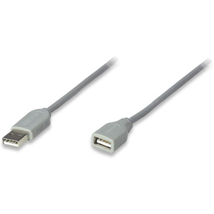 Cable Extension Usb Manhattan 3.0M Velocidad 2.0 Gris 317238