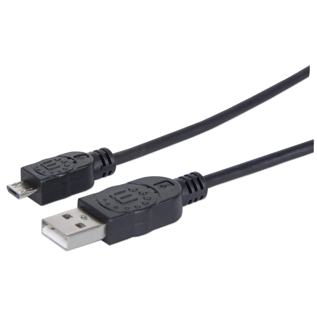 Cable Usb A Micro Manhattan B 1.8M Velocidad 2.0 Negro 307178