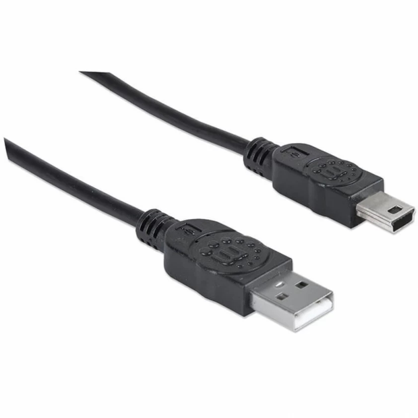 Cable Usb A Mini Manhattan B 1.8M Velocidad 2.0 Negro 333375