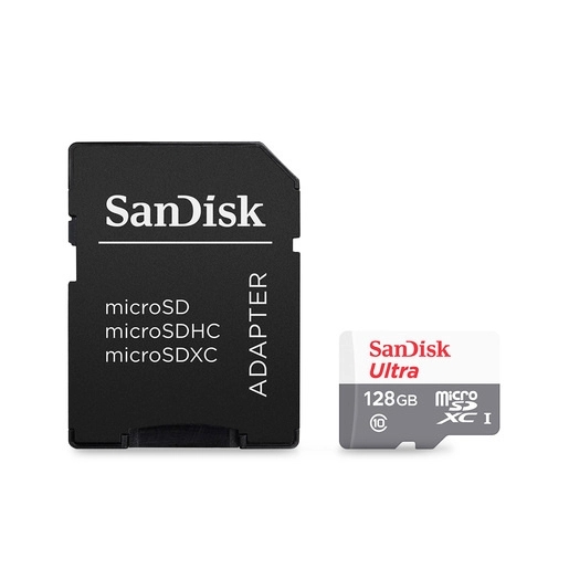 Micro Sd Sandisk Ultra Microsdhc 128Gb Clase 10 Uhs I Con Adaptador 100 Mbs Sdsqunr 128G Gn3