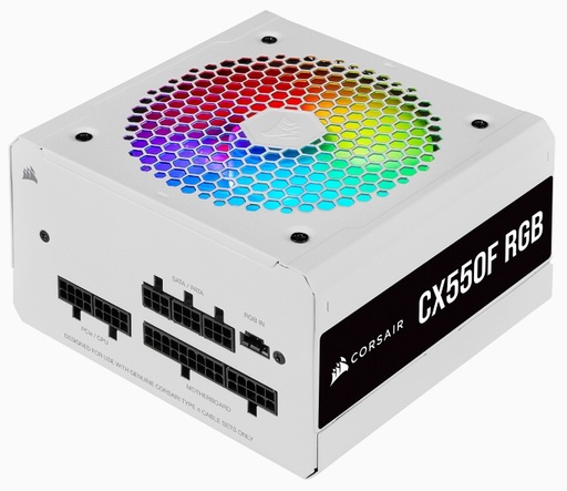 [CP-9020225-NA] Fuente De Poder Corsair Cx550F Rgb 550W 80 Plus Bronze Atx Blanca Cp 9020225 Na