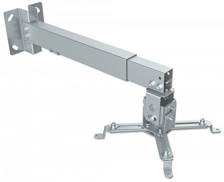 [461191] Soporte De Proyector Manhattan Para Techo O Pared Soporta 20Kg Plateado 461191