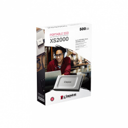 [SXS2000/500G] Ssd Externo Kingston Xs2000 500Gb Usb C Negro Plata Sxs2000 500G