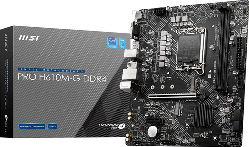 [PRO H610M-G DDR4] Mb Msi Pro H610 Matx 1700 2 Slots Ram Ddr4 1Dp 1 1 Pro H610M G Ddr4