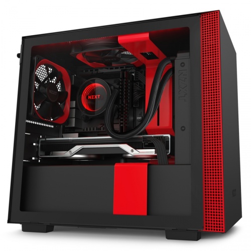 [CA-H210I-BR] Gabinete Nzxt H210I Black Red,Mini Itx