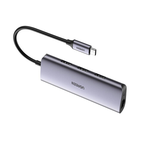 [60718] Hub Ugreen Cm252 Usb C A 3 Puertos Usb 3.0 Rj45 Micro Usb