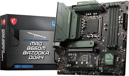 [MAG B660M BAZOOKA DDR4] Tarjeta Madre Msi Mag B660M Bazooka Ddr4 1700,Matx