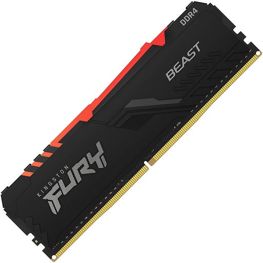 [KF436C17BBA/8] Ram Dimm Kingston Fury Beast 8Gb Ddr4 3600 Mhz Cl17 Negro Rgb Kf436C17Bba 8