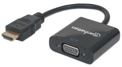 [151467] Cable Convertidor Manhattan A Hd15 1080P Macho Hembra Negro 151467