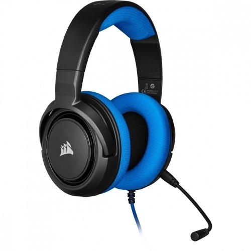 [CA-9011196-NA] Diadema Corsair Alambrico Hs35 3.5Mm Analog 20Hz Micro Extraible Azul Ca 9011196 Na